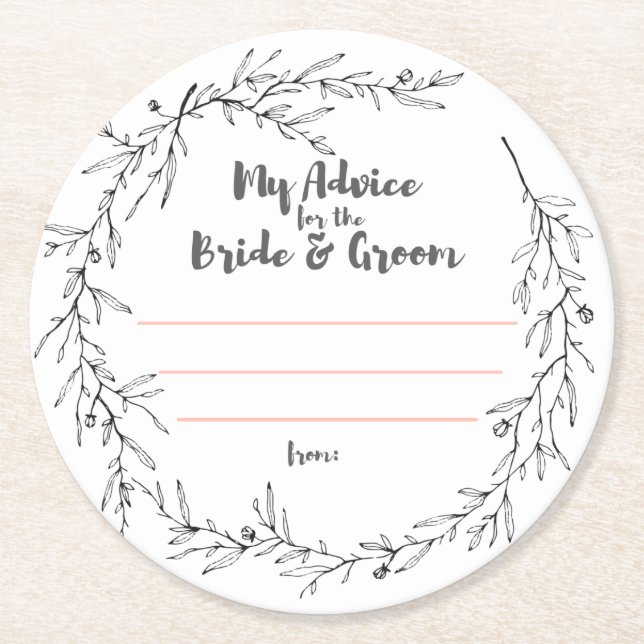 my "two cents" round paper coaster (Front)