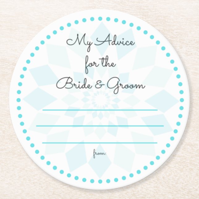 my "two cents" round paper coaster (Front)