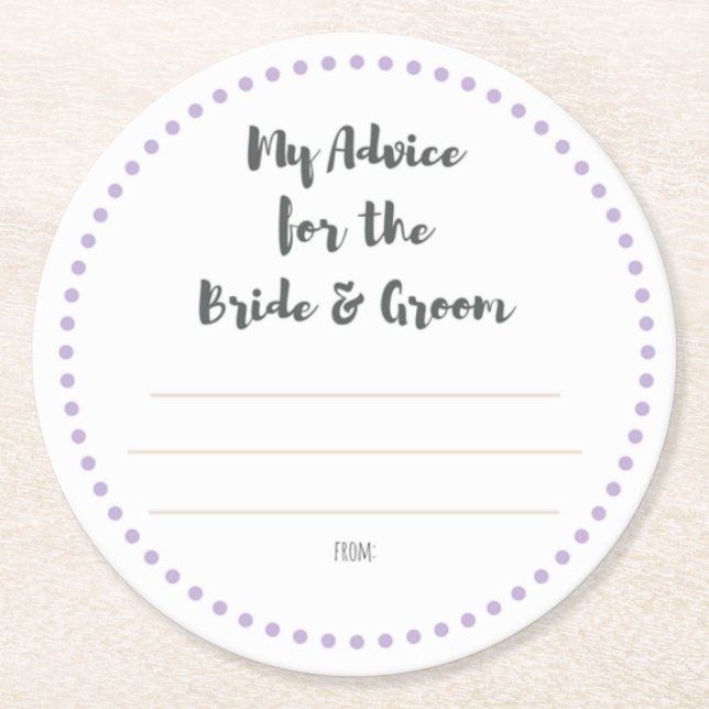 my "two cents" round paper coaster (Front)