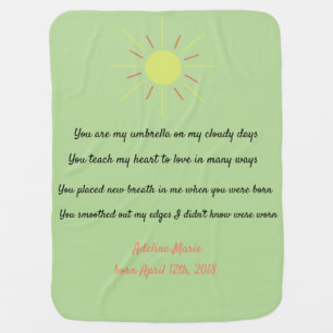 My umbrella on cloudy days baby blanket