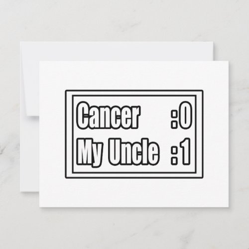 My Uncle Beat Cancer (Scoreboard) Personalized Invite
