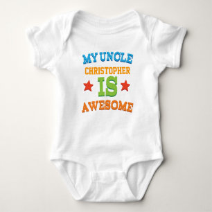 My Uncle Is Awesome personalized nephew Baby Bodysuit