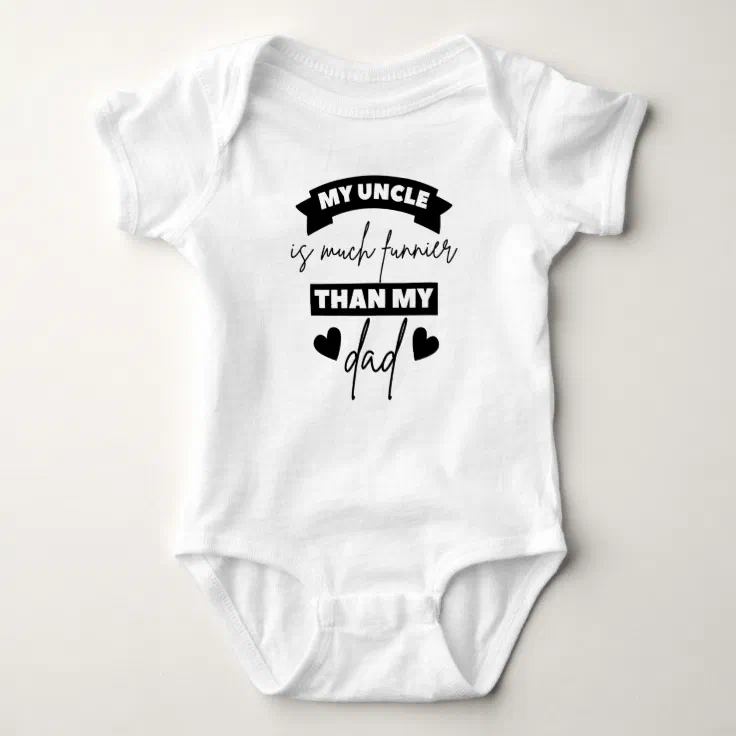 MY UNCLE IS MY FAVOURITE PERSONALISED BABY GROW VEST CUSTOM FUNNY GIFT CUTE 