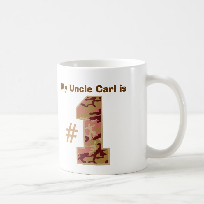 My UNCLE is Number One Custom Name Sand Camo Coffee Mugs