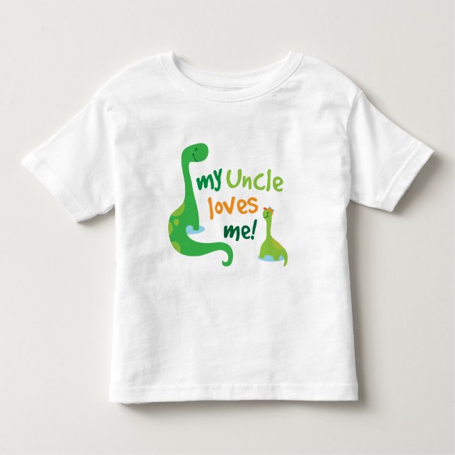 My Uncle Loves Me Dinosaur Toddler T-shirt (Front)