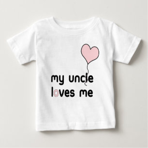 My Uncle loves me light pink Heart Balloon Baby T-Shirt