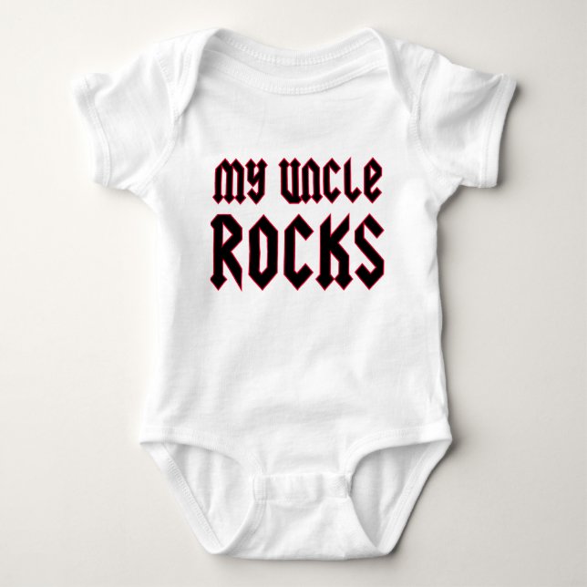 My Uncle Rocks Baby Bodysuit (Front)