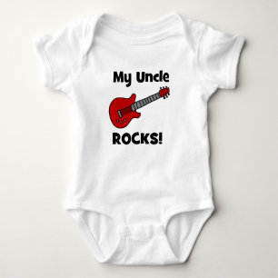 My Uncle Rocks! with guitar Baby Bodysuit