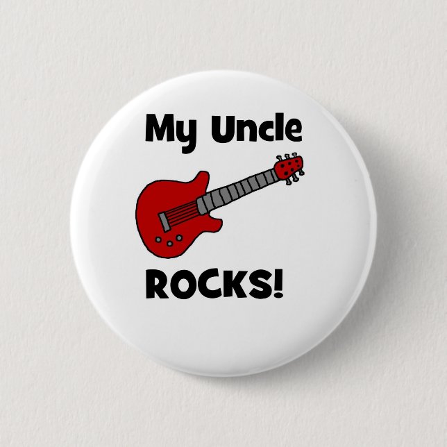 My Uncle Rocks! with guitar Button (Front)
