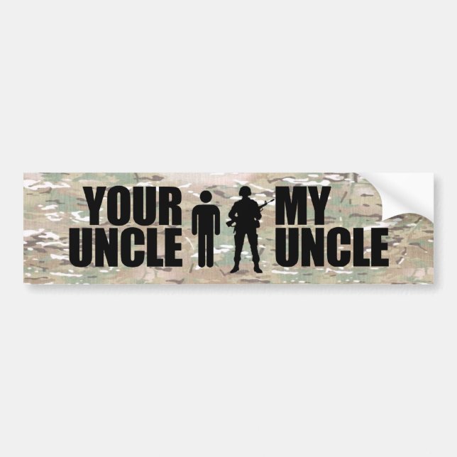 My Uncle serves in the military Bumper Sticker (Front)