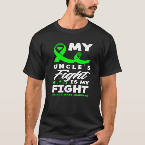 My Uncles Fight Is My Fight Celiac Disease Awaren T_Shirt