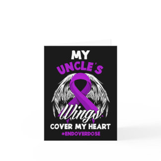 My Uncle's Wings Cover My Heart End Overdose  Card