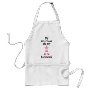My Unicorn Ate My Homework Adult Apron