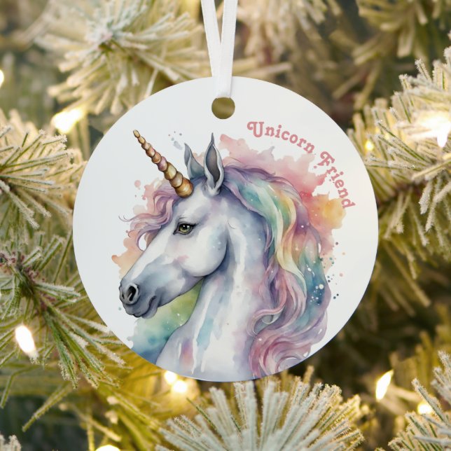 My Unicorn Friend For Her Metal Ornament (Insitu)
