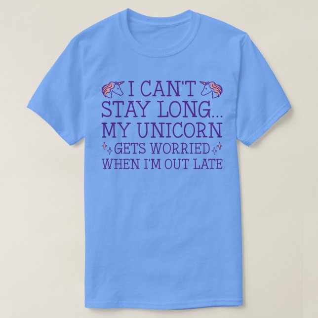 My Unicorn Gets Worried 2 T-Shirt (Design Front)
