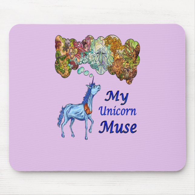 My Unicorn Muse Mouse Pad (Front)