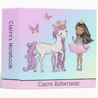 Golden Unicorn Pink scrapbook binder