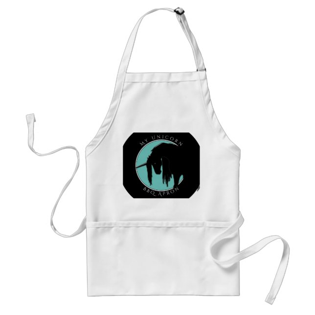 My Unicorn (Teal) Adult Apron (Front)