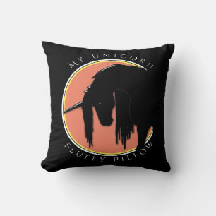 My Unicorn (yellow/salmon) Throw Pillow