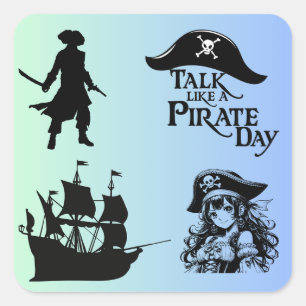 My Unique Pirate Sticker: Adventure Awaits Square Sticker