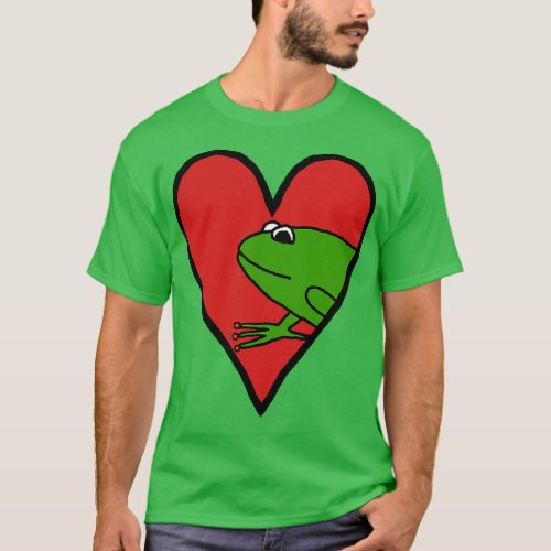 My Valentine Frog Man I love Frogs T_Shirt