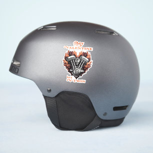 My Valentine has a V-Twin, Biker style Sticker
