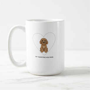 My Valentine Has Paws Cockapoo Dog Lover Coffee Mug