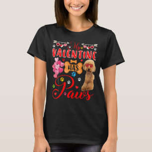 My Valentine Has Paws Cute Maltipoo Sunglasses Hea T-Shirt