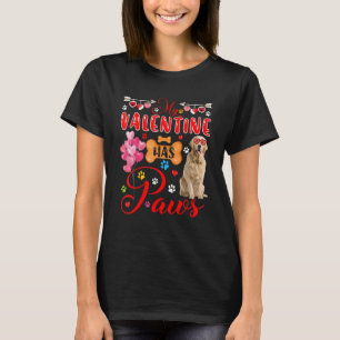 My Valentine Has Paws Golden Retriever Sunglasses T-Shirt