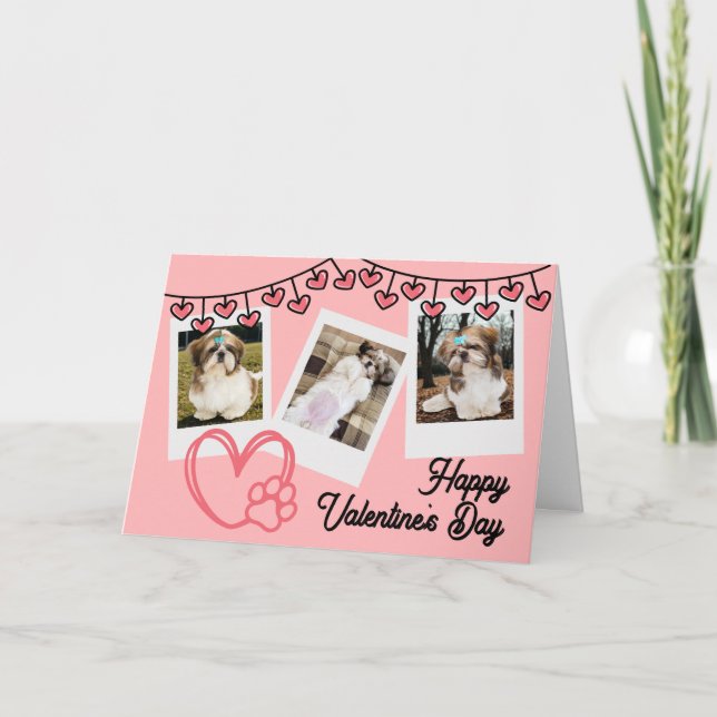 My Valentine Has Paws Holiday Card (Front)