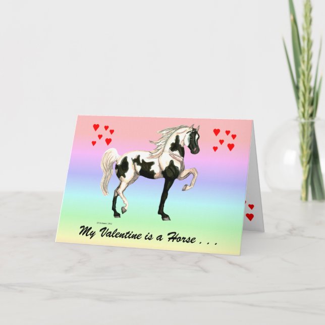 My Valentine Horse Greeting Card (Front)