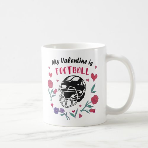 My Valentine is Football Business Card Coffee Mug