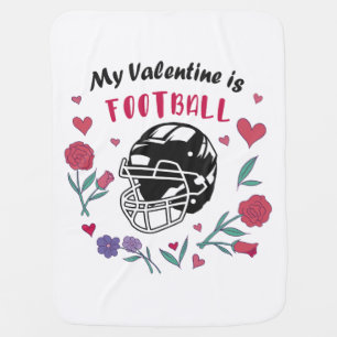 My Valentine is Football Business Card Napkins T-S Baby Blanket