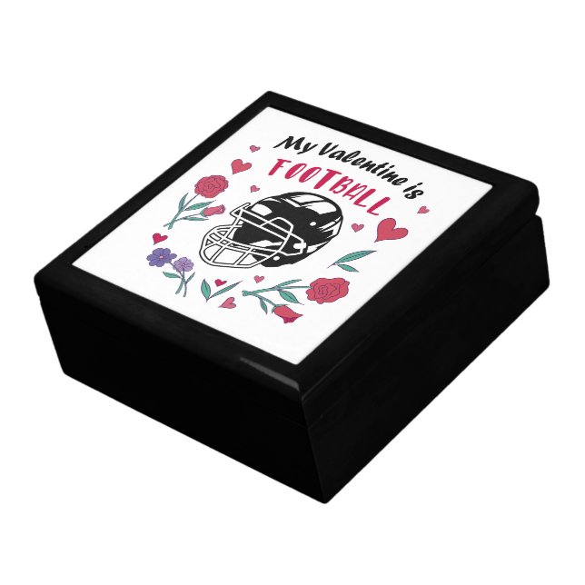 My Valentine is Football Business Card Napkins T-S Gift Box (Side)