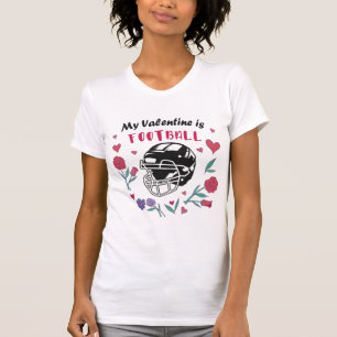 My Valentine is Football Business Card Napkins T-Shirt