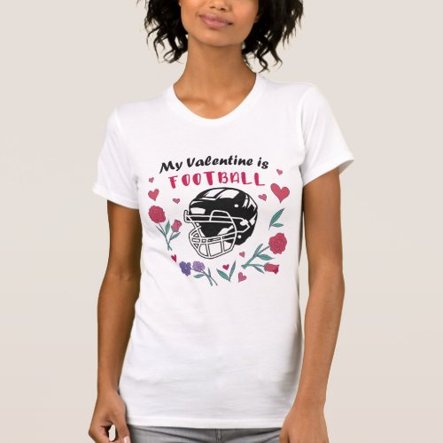 My Valentine is Football Business Card Napkins T_Shirt