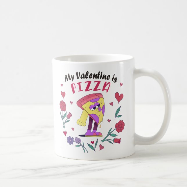 My Valentine is Pizza Invitation Coffee Mug (Right)