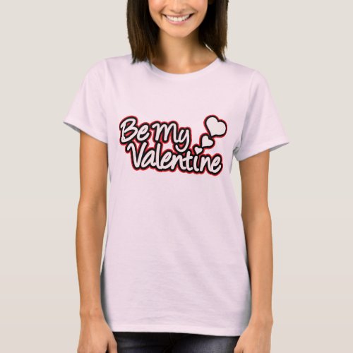 My Valentine red black  pink womens T_Shirt