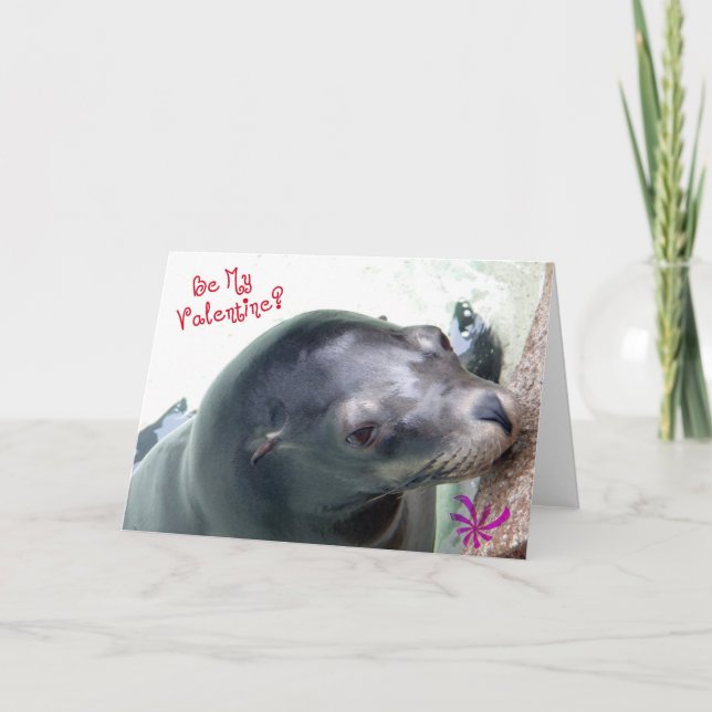 My Valentine Seal Holiday Card (Front)