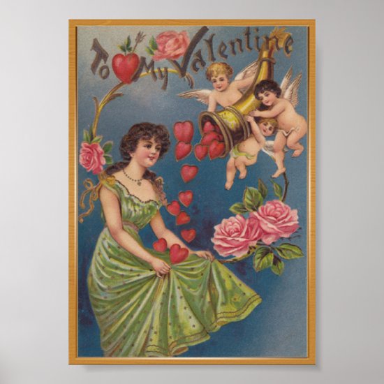 My Valentine vintage poster