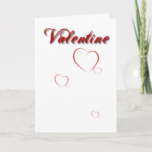 My Valentine with Red Hearts Holiday Card