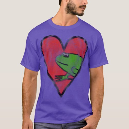My Valentines Day Frog Love Heart Filled with Hear T_Shirt