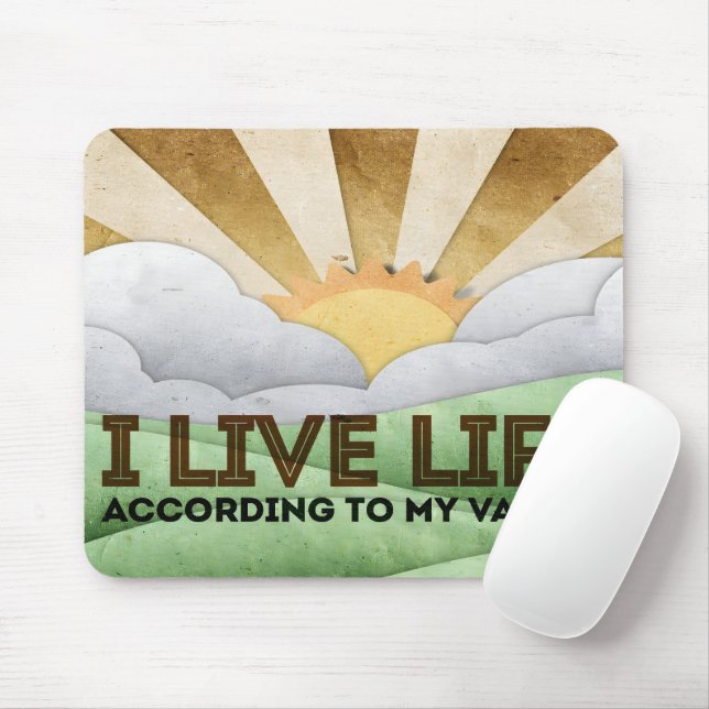 "My values" Motivation Affirmation Mouse Pad (With Mouse)
