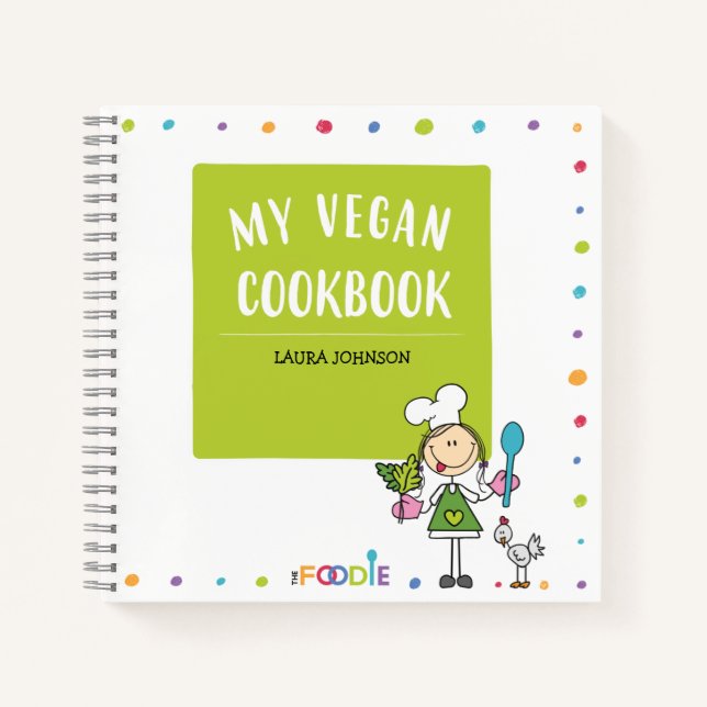 MY VEGAN COOKBOOK Blank Recipe Notebook (Front)