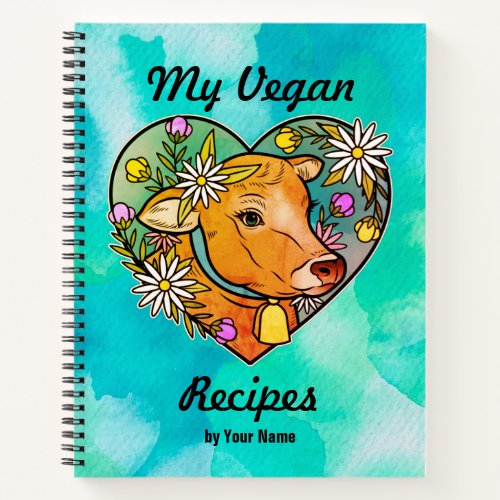 My Vegan Recipes Custom  Notebook