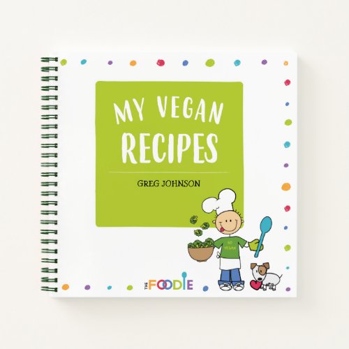 MY VEGAN RECIPES Personalized Cookbook To Write In Notebook
