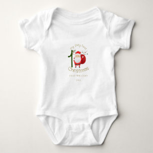 My Very First Christmas Santa Clause 1st Christmas Baby Bodysuit