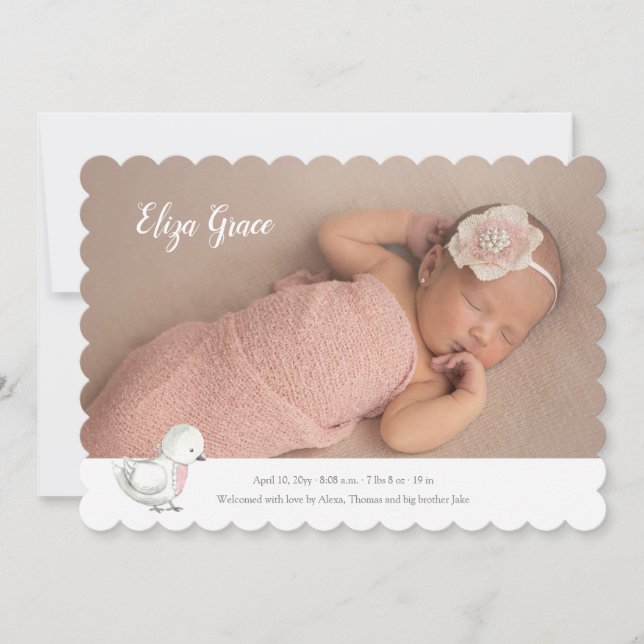 My Very First Photo H Photo Birth Announcement (Front)