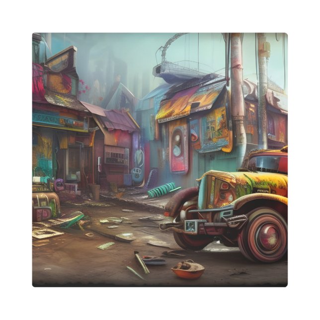 My Very Stempunk Front Yard Metal Print (Front)