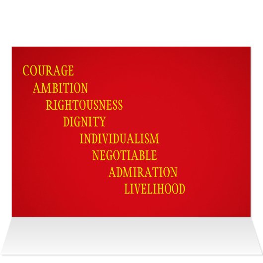 My Virtues Cardinal Card (Inside Horizontal (Top))